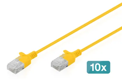 Obrázek produktu pro Digitus DK-1618-015S-Y-10, 1,5 m, Cat6, U/UTP (UTP), RJ-45, RJ-45, Žlutá