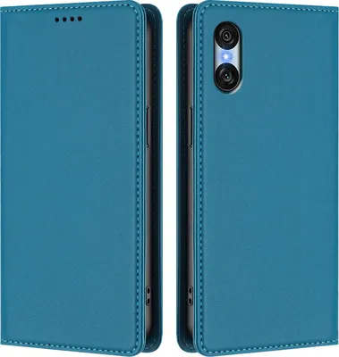 Immagine prodotto di Custodia per Sony Xperia 10 VI, Flip Cover in Finto cuoio antiurto magnetica con supporto Blu