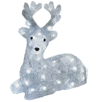 Imagen del producto de Emos DCFC06, figura decorativa ligera, blanca, de plástico, con protección IP44, con 40 bombillas LED