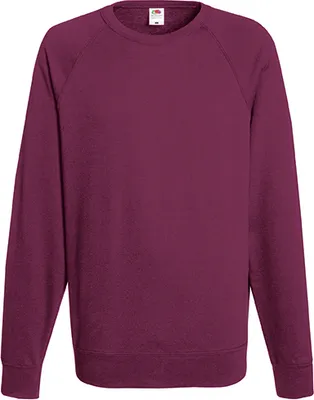 Produktbild von Fruit of the Loom - Lightweight Raglan Sweat - Burgundy - M