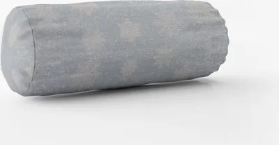 Produktbild von SCHÖNER LEBEN. Kissenhülle Eiskristalle hellblau silber beige Größe 15x40cm (ØxB) Nackenrolle 15x40cm (ØxB) Nackenrolle Größe