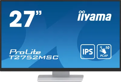Immagine prodotto di IIYAMA iiyama ProLite 27" Optical Bonded PCAP 10pt touchscreen monitor con tecnologia pannello IPS, design in vetro edge-to-edge e rivestimento anti-impronta