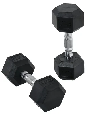 Produktbild von HOMCOM Hexagon Kurzhanteln Gusseisen Hanteln Griff gerändelt  2 x 8 KG