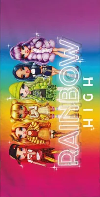 Produktbild von Rainbow High Team Badehandtuch, Strandtuch 70x140cm (Schnelltrocknend)
