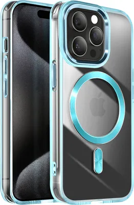 Image de Avizar, étui MagSafe pour Apple iPhone 15 Pro Cristal Color, bleu