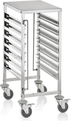 Immagine prodotto di Carrello a ripiani GN Per 7 contenitori o 14 vaschette Acciaio inox 16 kg