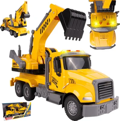 Produktbild von Malplay LKW Bagger Gelb gross Ton und Leicht Geschenk ab 3 Jahren bewegliche Schaufel