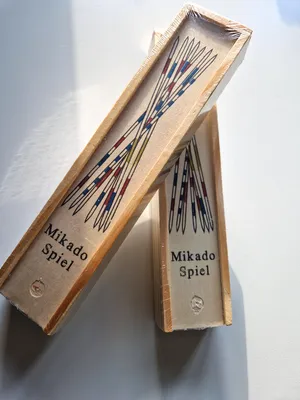 Produktbild von 2er Set Mikado Holzspiel, klassisches Geschicklichkeitsspiel für Kinder ab 5 Jahren