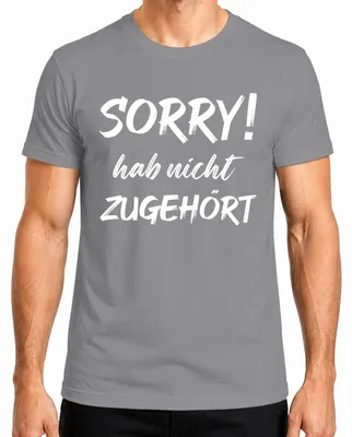 Imagen del producto de Lo siento, no te he escuchado. Frase divertida, camiseta para hombre, gris, talla 3XL