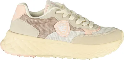 Produktbild von Beiger Damen-Sneaker mit rosa Details und herausnehmbarer Innensohle