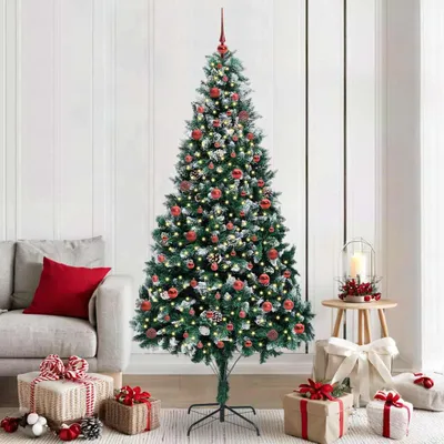 Zdjęcie produktu dla Maison Exclusive – Sztuczna choinka z 300 diodami LED i podstawą, zielona, 210 cm