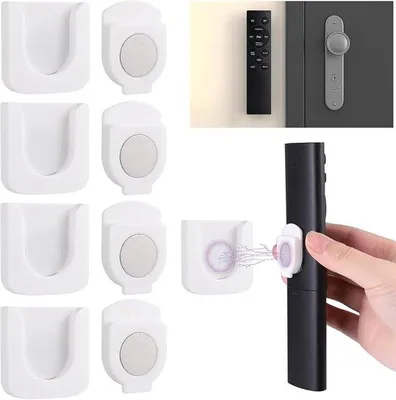 Produktbild von Fernbedienungshalter Set mit Magneten - Wandmontage - 4 Stück