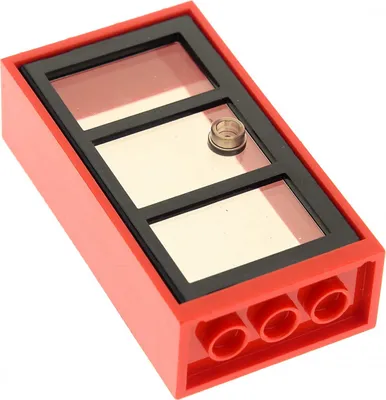 Produktbild von 1x Lego Tür Rahmen 2x4x6 rot Türblatt 1x4x6 transp braun 60797c02 4528139 60599