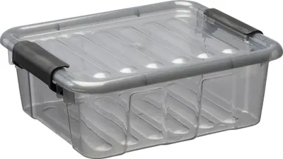 Produktbild von plast team Aufbewahrungsbox HOME BOX 1,5 Liter grau-transparent
