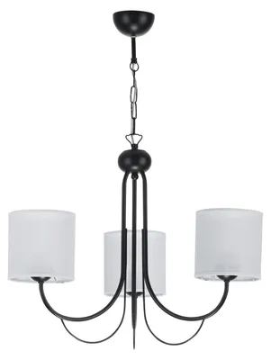 Zdjęcie produktu dla Lampa wisząca KASKADA czarno-biała 3xE27x40W metal wym:80x64x64cm IP20 Jupiter