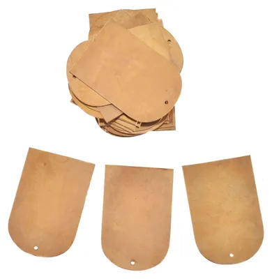 Produktbild von Messingschuppen für Lamellenrüstung, 75 mm x 50 mm (25 Stück)