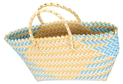 Produktbild von Modische Damentasche Kühltasche geflochtener Obstkorb gewobener Korb Gewebte Strandtasche Geldbörsen handtasche plastiktasche Gemüse-Einkaufstasche Gemüse-Einkaufskorb Gemüsekorb