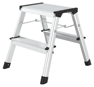 Produktbild von flexilife Aluminium Trittleiter 2 x 2 Stufen bis 150 kg belastbar
