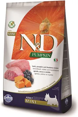Immagine prodotto di N&D Pumpkin Dog Adult Mini Agnello e Mirtillo 7 kg