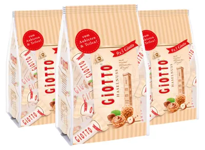 Produktbild von Giotto 9x3 Mini Gebäck Kügelchen mit Waffelhülle 348g 3er Pack