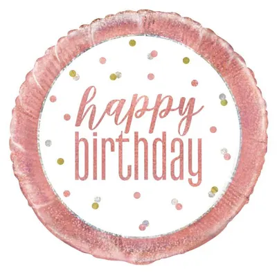 Produktbild von Folienballon roségold Happy Birthday