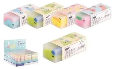Obrázek produktu pro Gumki do ścierania Dino World 36 sztuk
