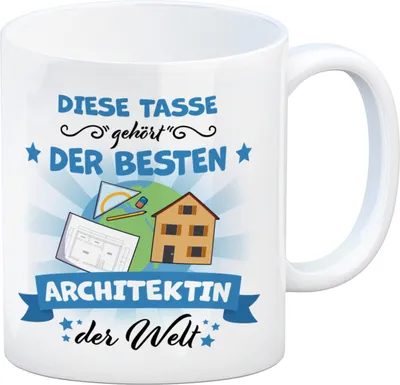 Produktbild von Beste Architektin der Welt Kaffeebecher