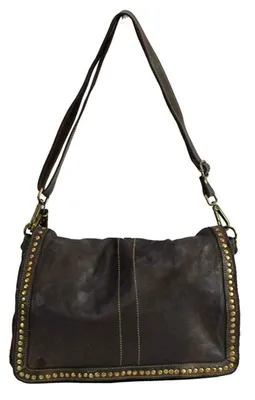Produktbild von BZNA Bag Gil Braun moro Italy Designer Clutch Umhängetasche Damen Handtasche Schultertasche Tasche Leder Shopper Neu