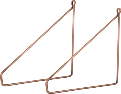 Produktbild von Natural Goods Berlin Regalhalter PANKOW, Regalhalterung, Regalträger, Wandregal, Wandkonsole, Antik Roségold, für 250 mm Regalboden, 2 Stück