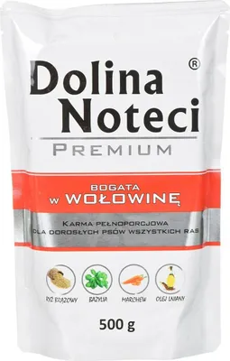 Produktbild von DOLINA NOTECI Premium Rich in beef - Nassfutter für Hunde - 500 g