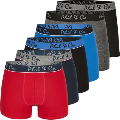 Produktbild von 6er Pack Phil & Co Berlin Jersey Boxershorts Trunk Short Pant FARBWAHL - Farbe: DESIGN 23, Grösse: L