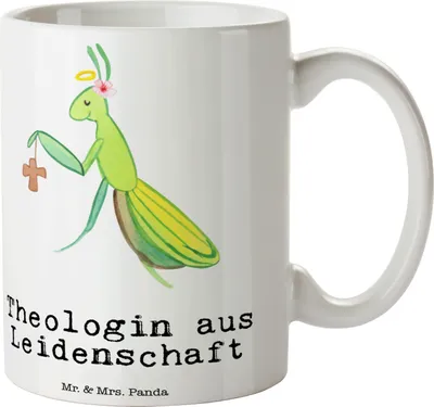 Produktbild von Mr. & Mrs. Panda Kaffeebecher Theologin Leidenschaft - Weiß - Geschenk, Trinkbecher, Becher, Kaffeetasse, Tasse, Pott, Teetasse