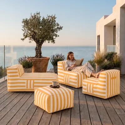 Produktbild von MUFFO Gartenlounge-Set SOFT SET 3 Gelb