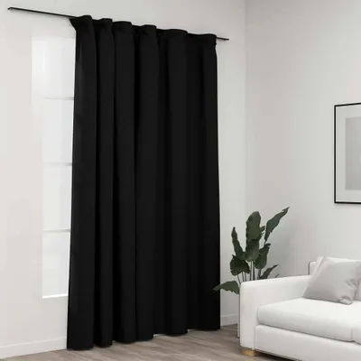 Immagine prodotto di The Living Store Tenda oscurante con ganci effetto lino antracite 290x245 cm