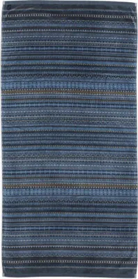 Produktbild von Pip Studio Duschtuch Geometric Print Farbe Dark Blue Größe 70x140