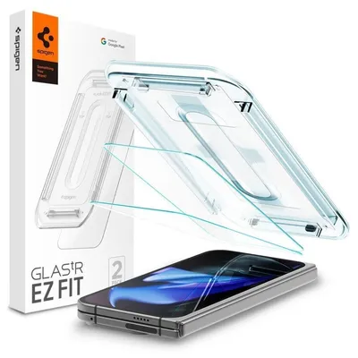 Obrázek produktu pro Spigen GLAS.tR EZ Fit, Google, Google Pixel 9 Pro Fold (2024), Prachuodolný, Odolné proti poškrábání, Průhledná, 2 kusů