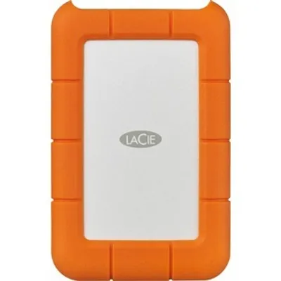 Produktbild von LaCie Rugged USB-C, 2000 GB, 2.5 Zoll, USB Typ-C, 3.0 (3.1 Gen 1), USB, Orange, Silber