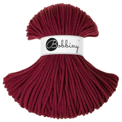Obrázek produktu pro Bobbiny Premium 5 mm 100 m Wine Red Šňůra