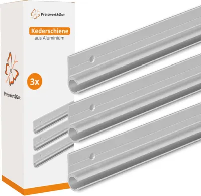 Produktbild von Kederschiene Alu 3er Set 100cm Ø7–9mm Kederleiste Wohnwagen Markise Vorzelt