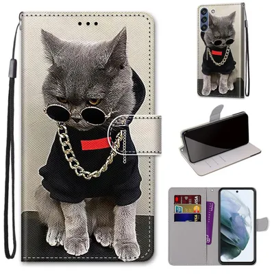 Produktbild von Für Samsung Galaxy S21 FE Kunst-Leder Handy Tasche Motiv 10 Hülle Case Etuis Neu