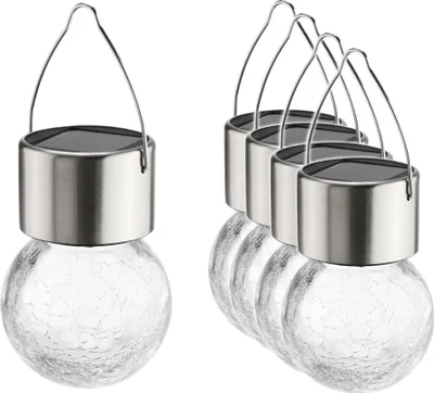 Produktbild von HI Solar-LED-Lichter zum Aufhängen 5 Stk. Risse-Glas-Design