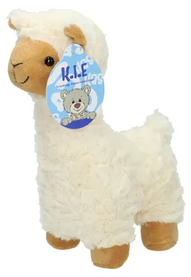 Image de Peluche alpaga blanche - 28 cm