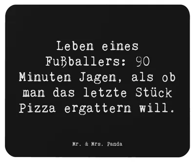 Produktbild von Mr. & Mrs. Panda Mousepad Spruch Fußballer Leidenschaft - Schwarz - Geschenk, Beruf, Zauber, computer, Mauspad, pc, mausteppich, Geschenke für Berufstätige, Berufsalltag