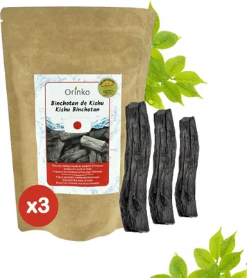 Zdjęcie produktu dla Filtr do wody Orinko z japońskim węglem aktywnym Binchotan (3 sztuki)