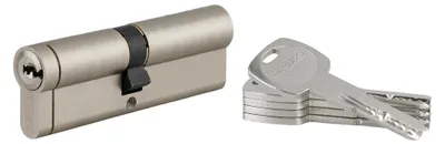 Produktbild von Euro-Zylinder Transit 1 50 x 50 vernickelt 5 Wendeschlüssel - THIRARD