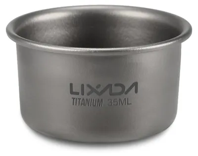 Obrázek produktu pro Lixada 35 ml mini titanový šálek na čaj – do domácnosti, do kanceláře, na výlety, na kempování, na turistiku – šálek na kávu a čaj, hrnek, 8 g