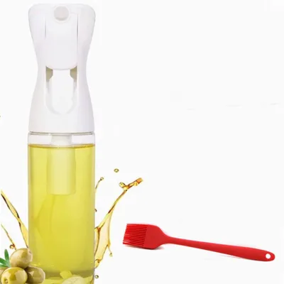 Image de Pulvérisateur pour huile et vinaigre - capacité de 200 ml, avec récipient en verre et brosse de nettoyage - idéal pour les friteuses à air, les barbecues, les salades et la cuisine
