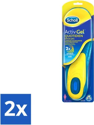 Produktbild von Scholl - Einlegesohlen - ActivGel - Größe 35,5 - 40,5 - 1 Paar Einlegesohlen - Vorteilspack - 2 Stücke