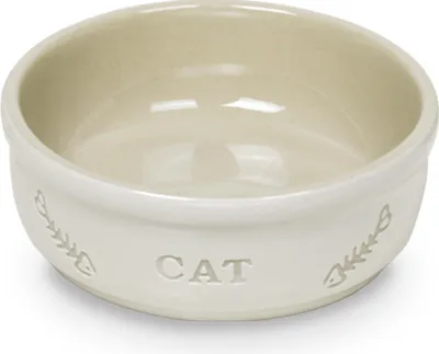Produktbild von Katzen Keramikschale "CAT", weiß/beige, 240ml