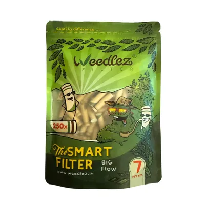 Immagine prodotto di Mister Canapa® | Weedlez SmartFilter — Filtro a carbone attivo 7 mm | 250 pezzi | Vetroceramica + Carbone attivo di cocco + Cellulosa